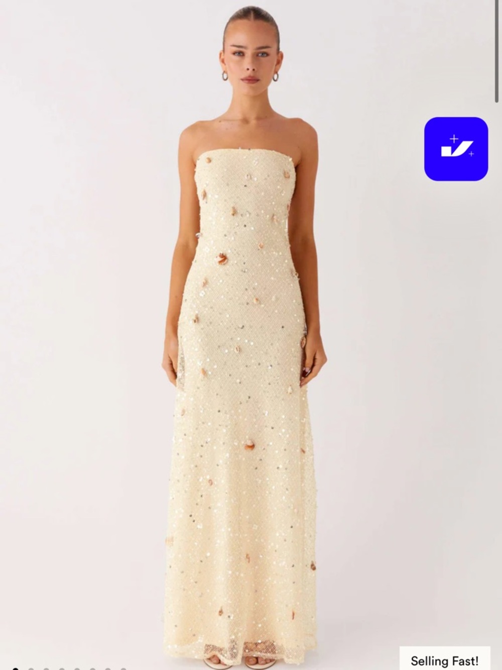 Pepper Mayo Shell Sequin Knit Maxi Dress size XS, worn once